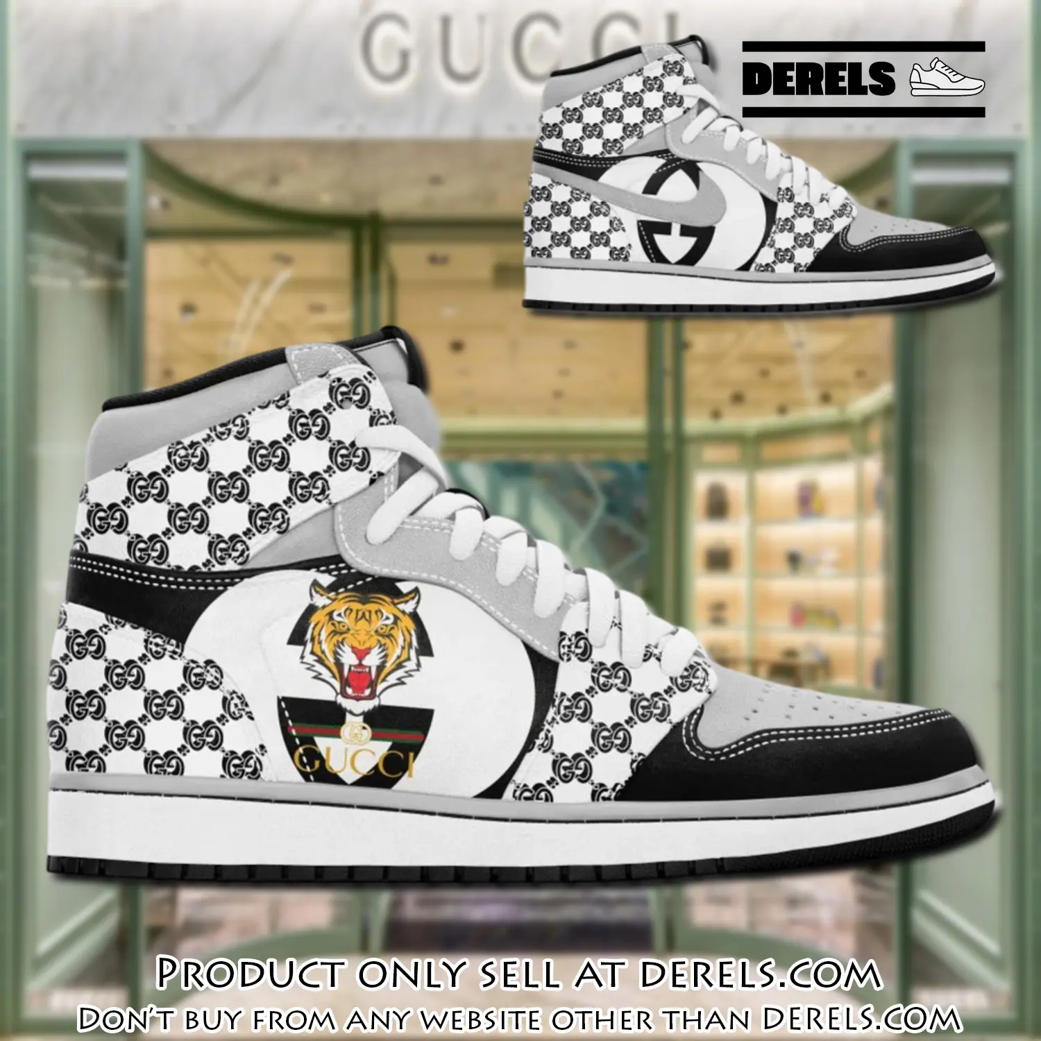 Gucci white tiger luxury brand high air jordan sneaker shoes dr0851133
